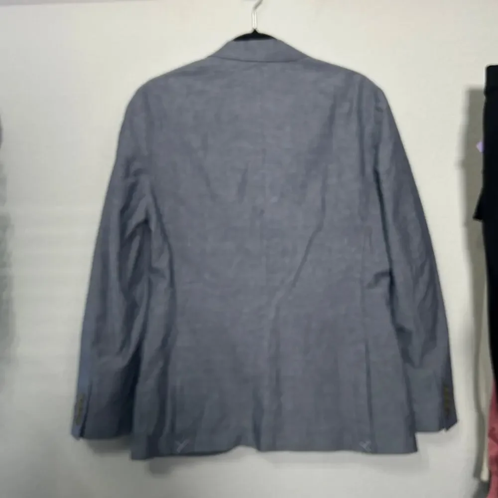 NEW J.Crew Ludlow Slim-Fit Unstructured Suit Jacket Irish Cotton-Linen Blue 36S